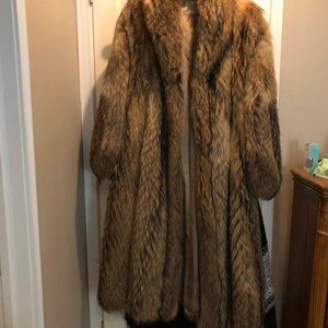 Full length Fin Raccoon Coat